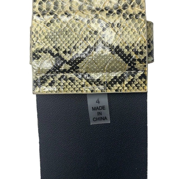 Geometric Buckle Vegan Snakeskin Y2K Fashion Waist Belt Womens Size 4 - Picture 14 of 16